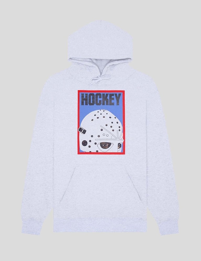 Sudadeira HOCKEY half mask hood grey heather